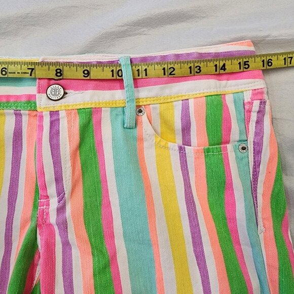 Lilly Pulitzer Women's Colorful Striped Pants Skinny Dnim5 Pockets, sz 2 - Picture 7 of 15